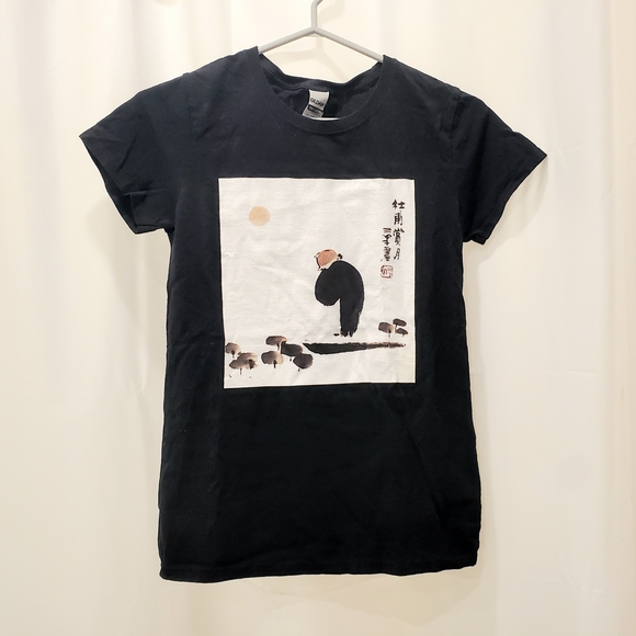 Vintage Tops - Vintage Artwork Graphic Short Sleeve Tee